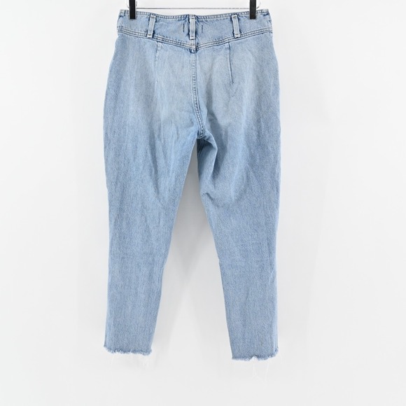 ABERCROMBIE FITCH Womens Retro Mom Jeans Size 6 Blue Denim High Rise‎ Raw Hem - Picture 2 of 14